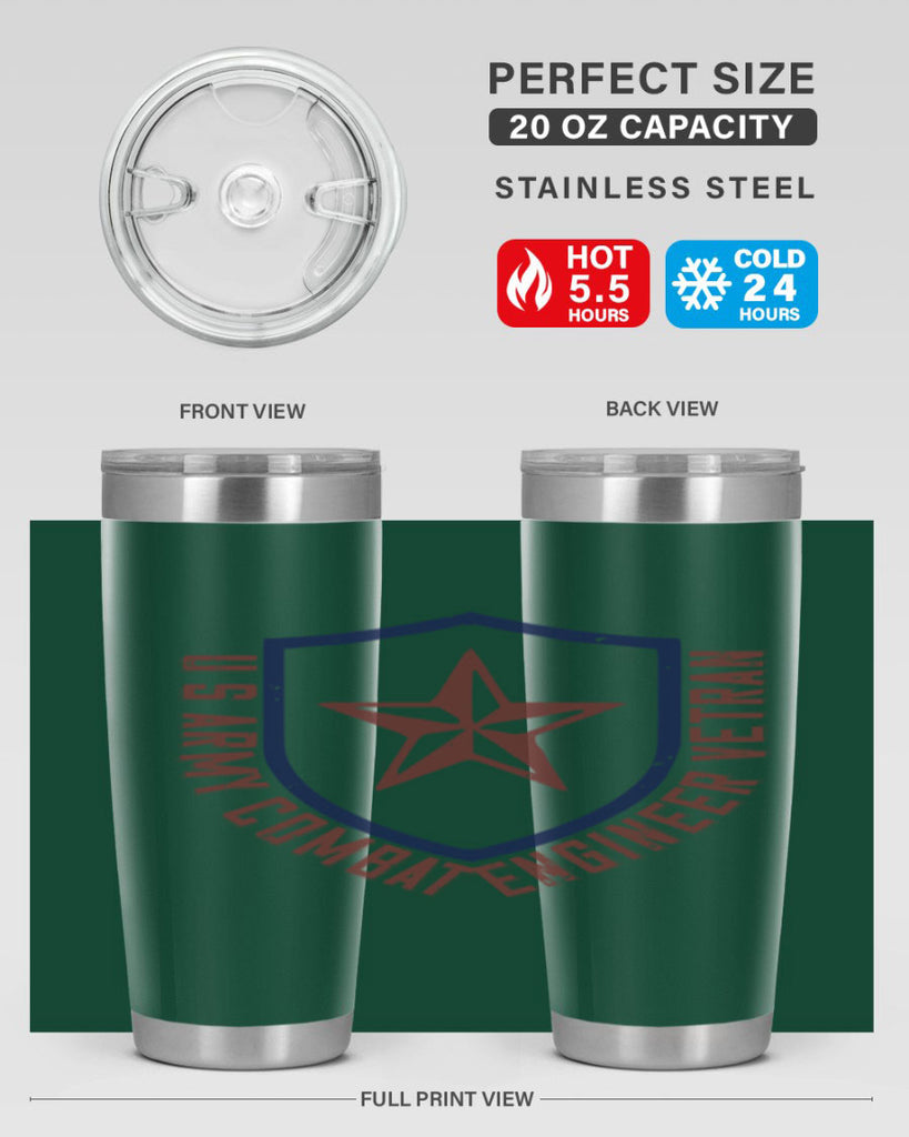 u s army conbat engineer vetran Style 32#- engineer- tumbler