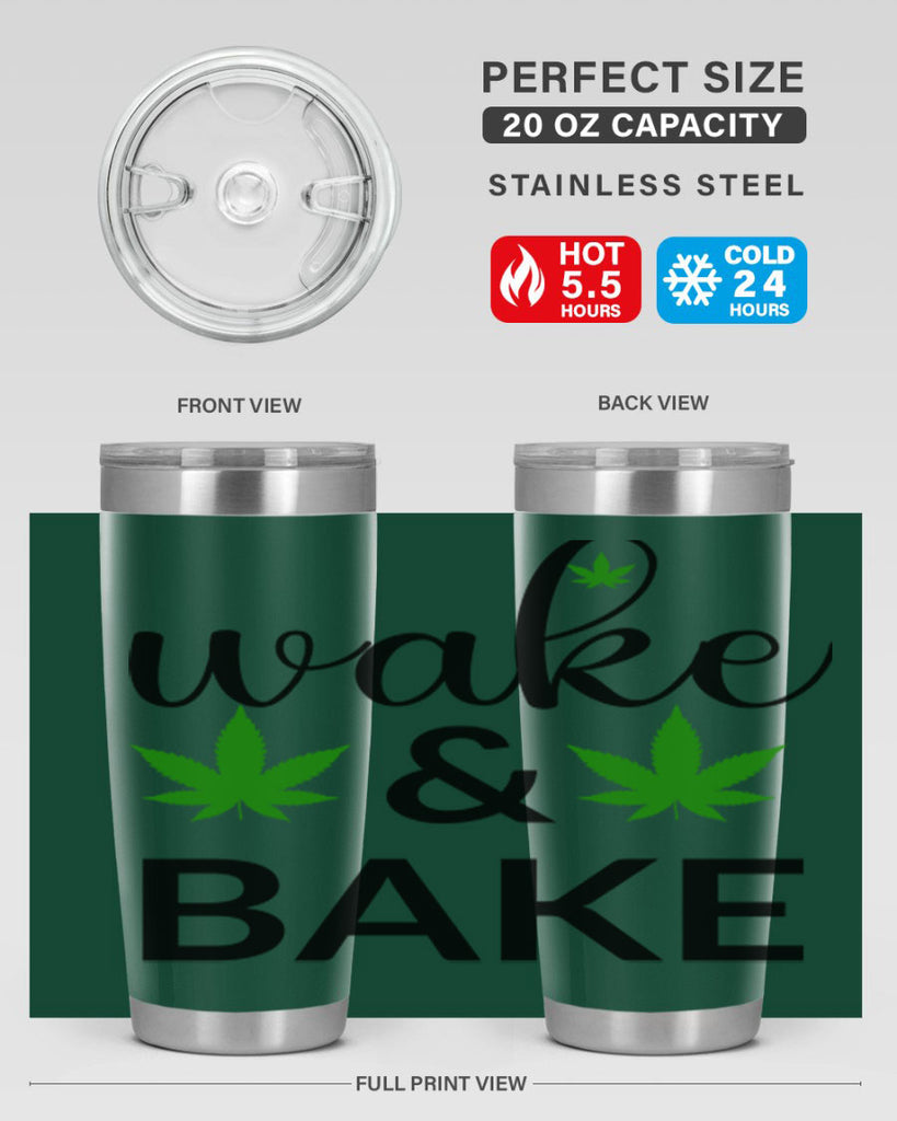 wake and bake 272#- marijuana- Tumbler