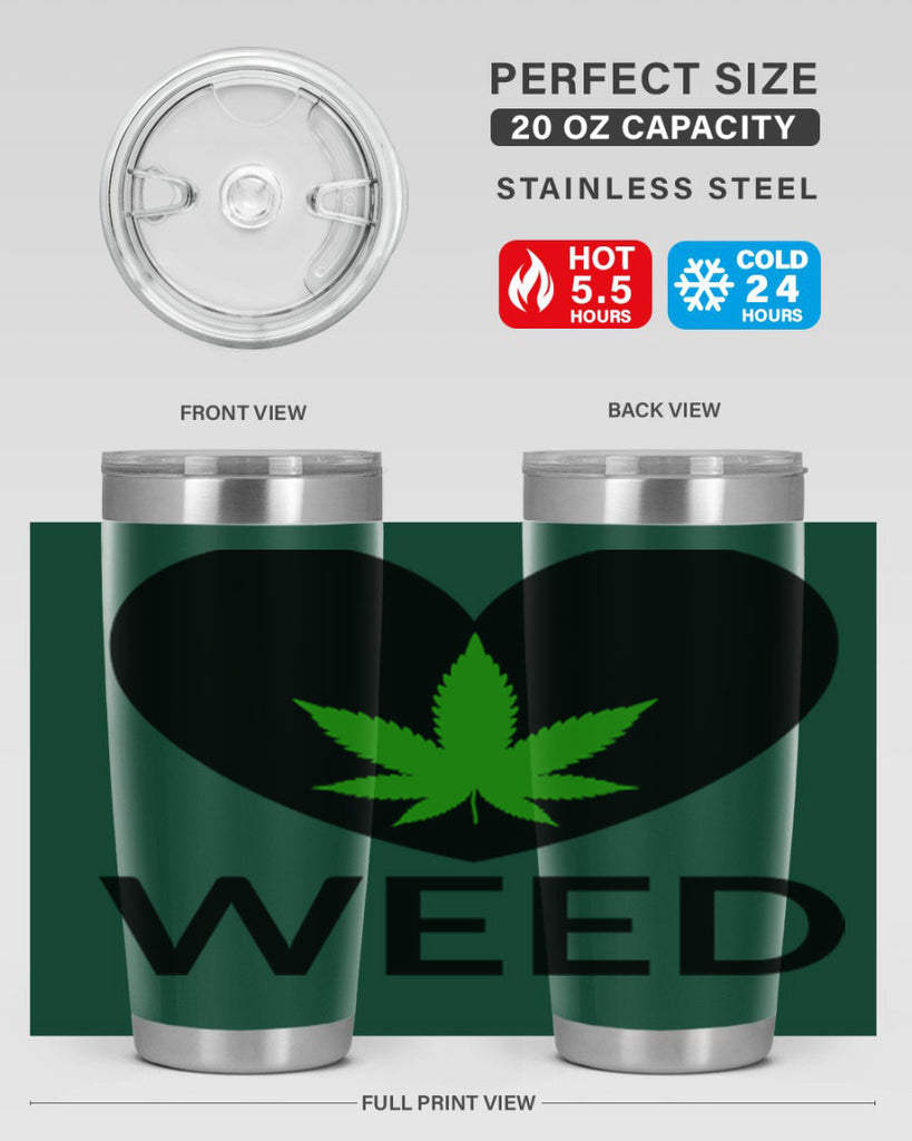 weed cannabis 284#- marijuana- Tumbler