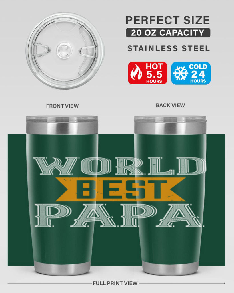 world best papa 1#- grandpa - papa- Tumbler