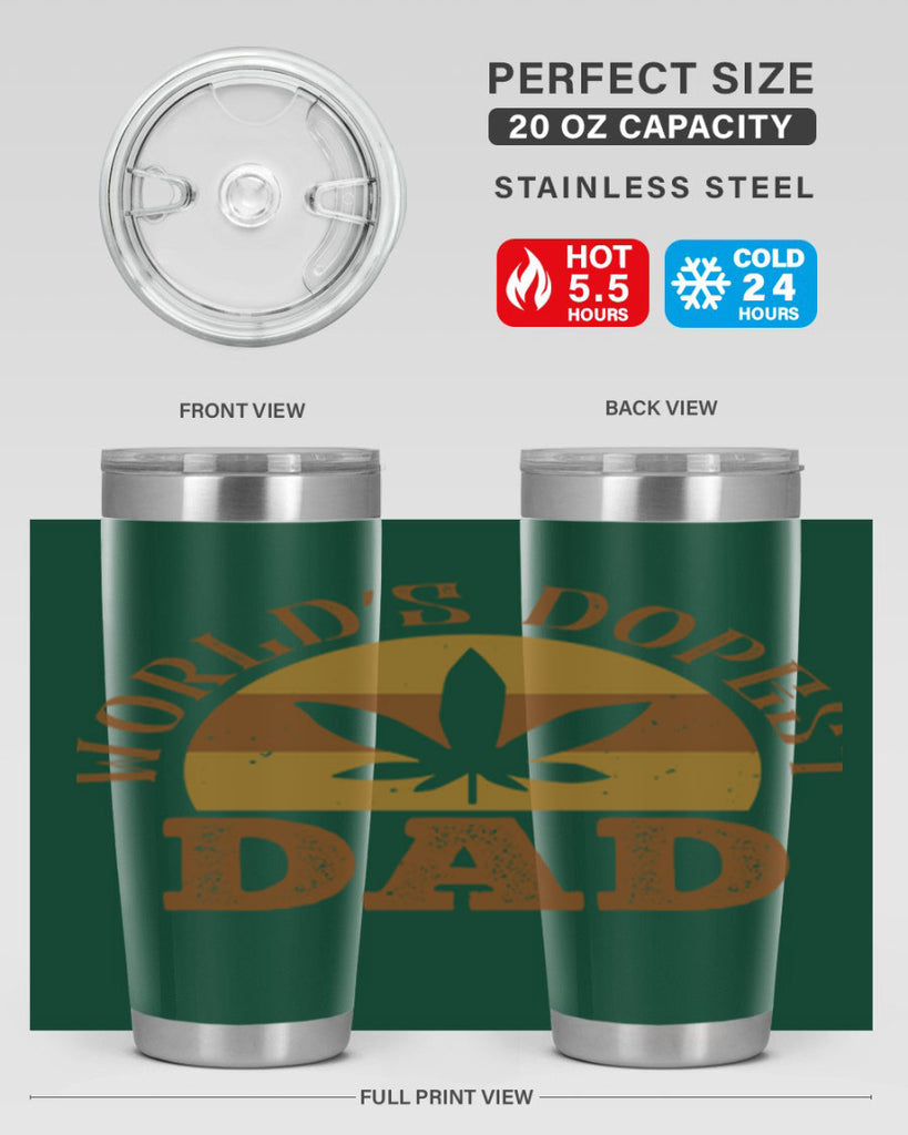 world’s dopest dad 137#- fathers day- Tumbler