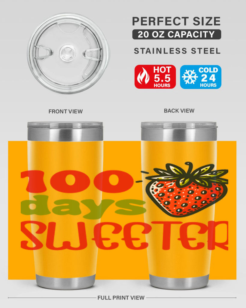 100 days sweeter Sublimation 34#- 100 days of school- Tumbler