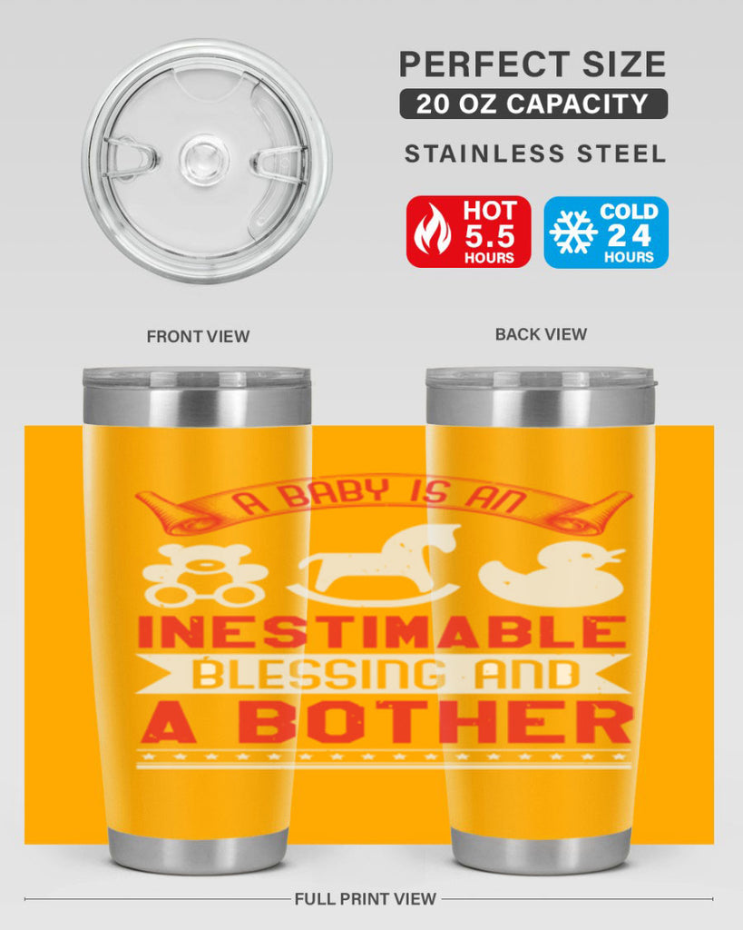 A baby is blessing and a bother Style 50#- baby shower- tumbler