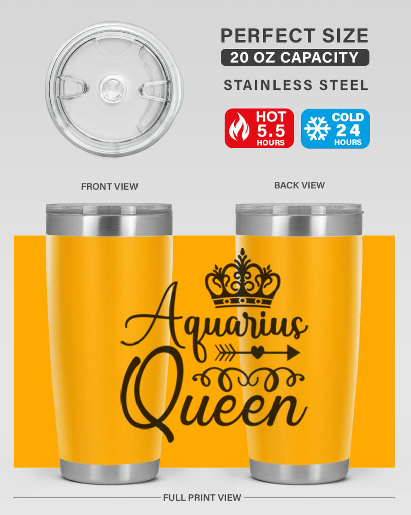 Aquarius queen 74#- zodiac- Tumbler