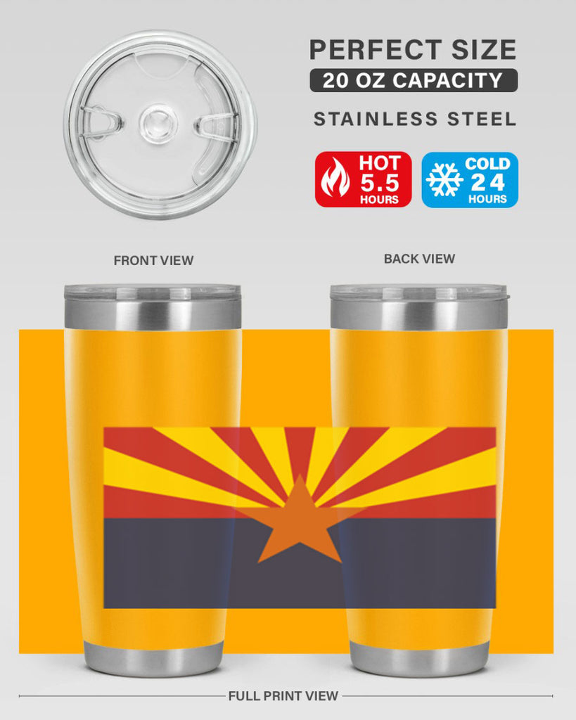 Arizona 49#- Us Flags- Tumbler