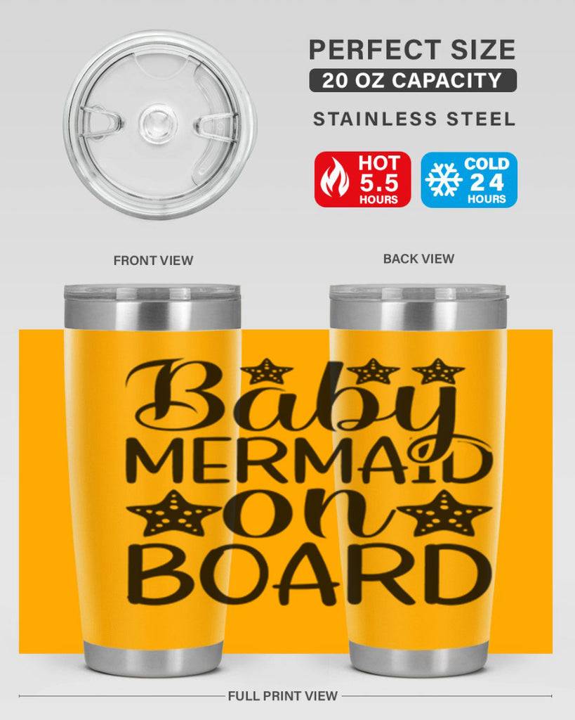 Baby Mermaid On Board 32#- mermaid- Tumbler