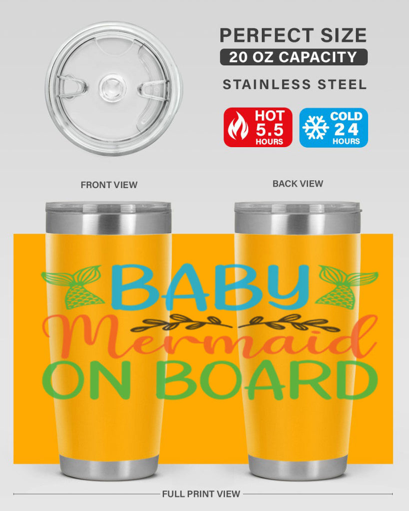 Baby Mermaid On Board 33#- mermaid- Tumbler