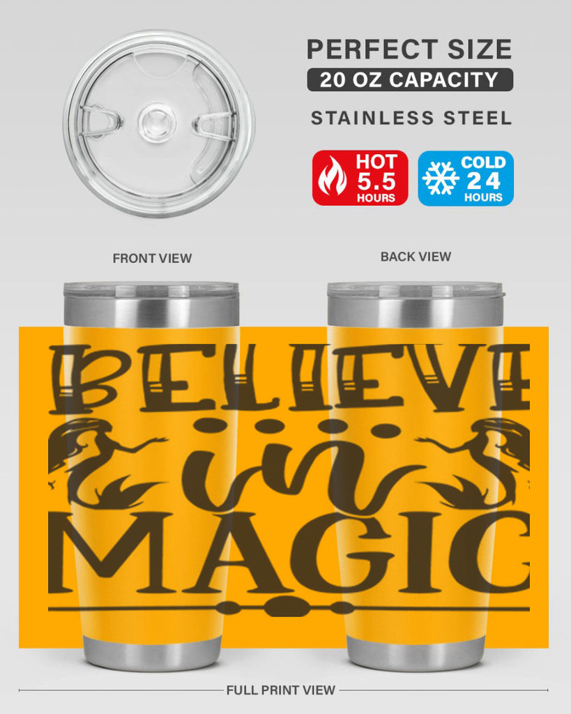 Believe in magic 65#- mermaid- Tumbler