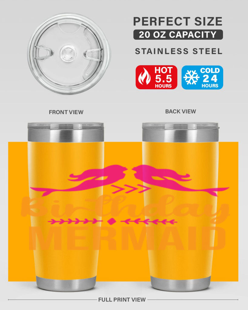 Birthday Mermaid 69#- mermaid- Tumbler