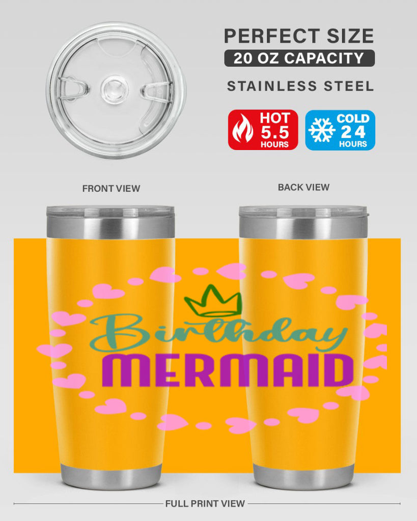 Birthday Mermaid 70#- mermaid- Tumbler