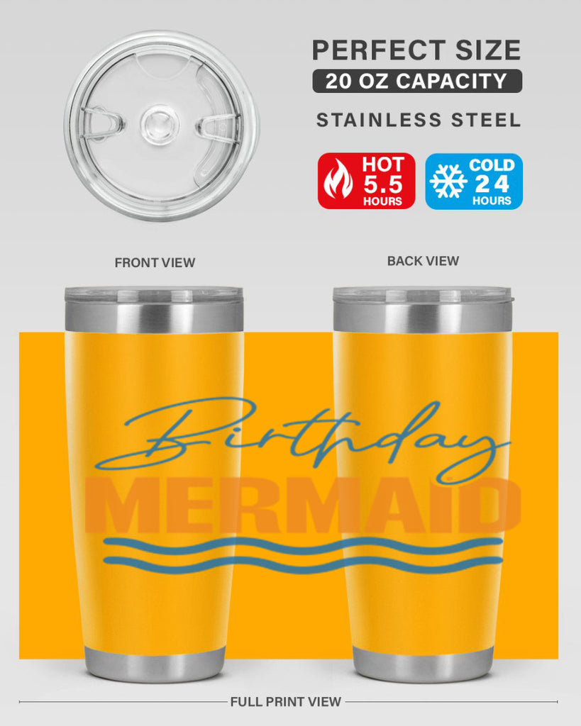 Birthday Mermaid 73#- mermaid- Tumbler