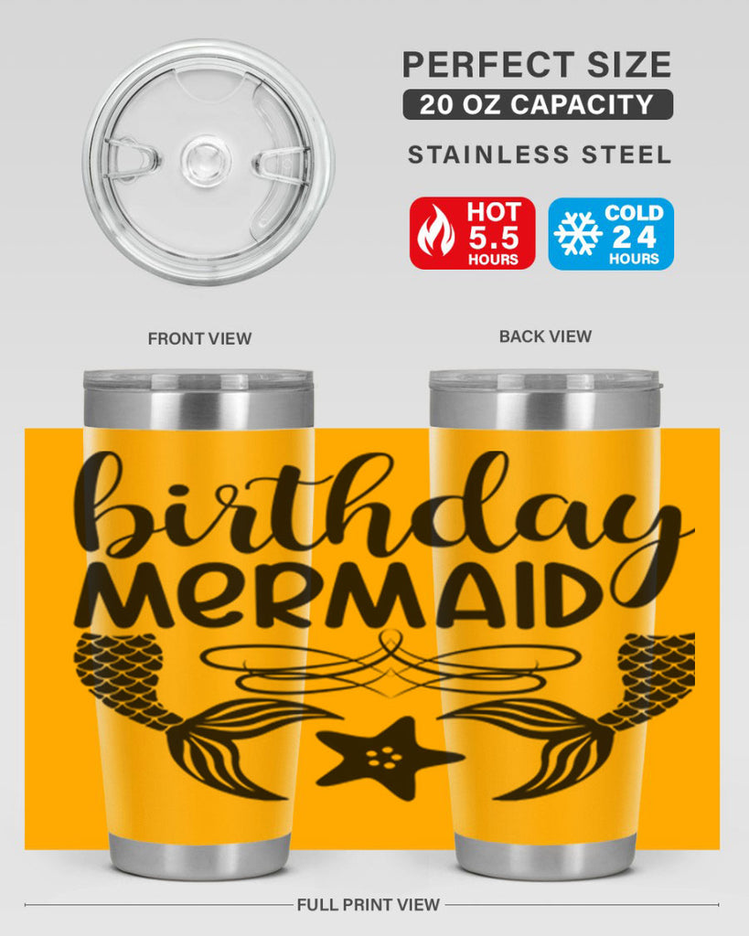 Birthday mermaid 76#- mermaid- Tumbler