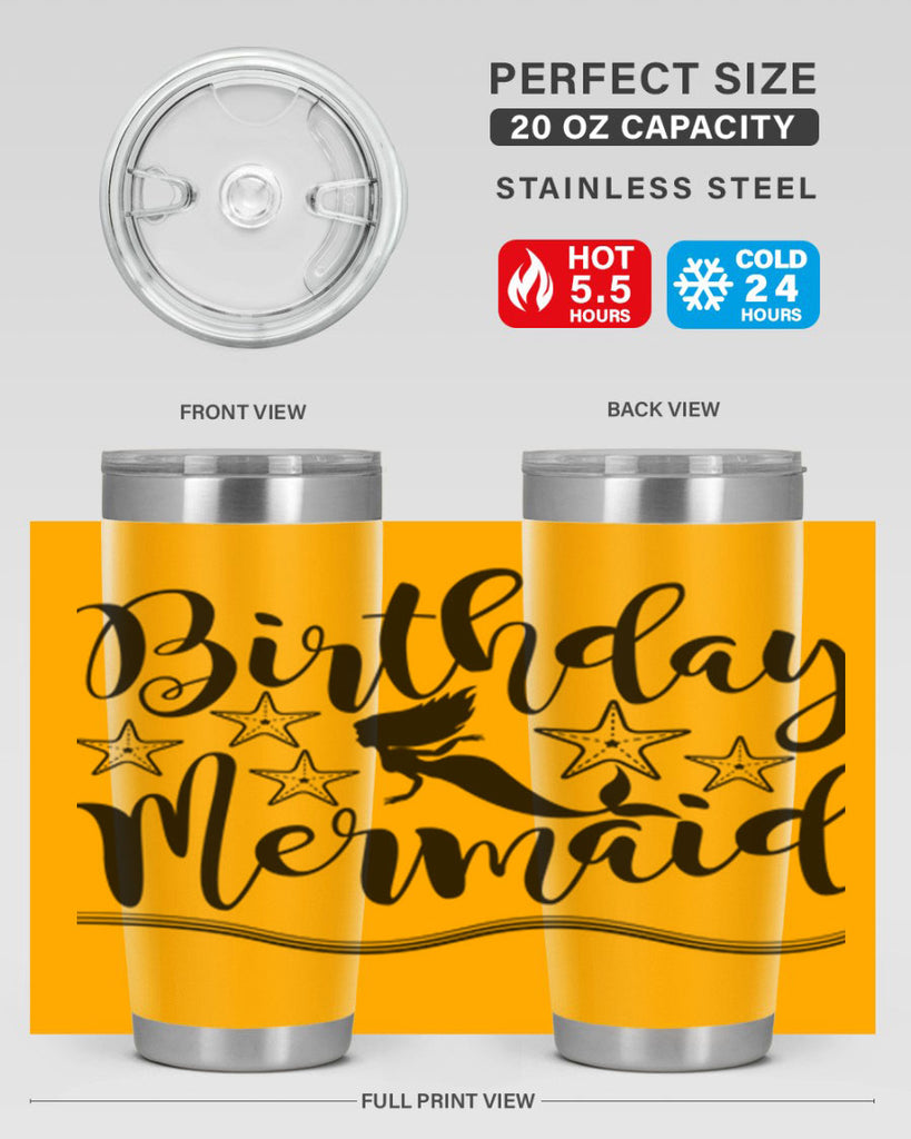 Birthday mermaid 77#- mermaid- Tumbler