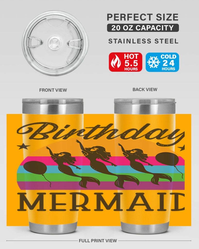 Birthday mermaid 78#- mermaid- Tumbler