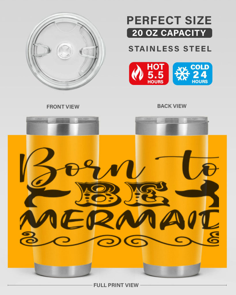 Born to be mermaid 84#- mermaid- Tumbler