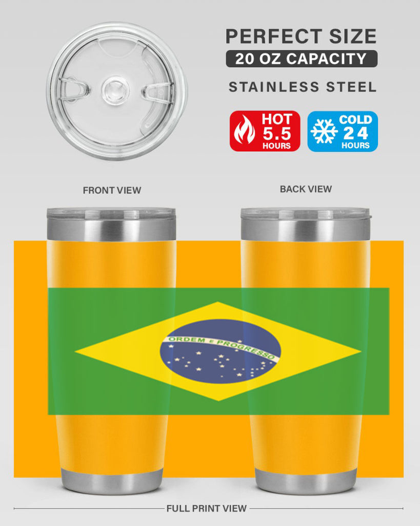 Brazil 174#- world flags- Tumbler