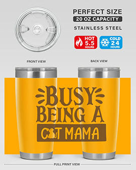 Busy Being A Cat Mama Style 2#- cat- Tumbler
