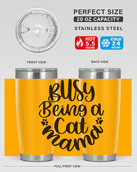 Busy Being A Cat Mama Style 80#- cat- Tumbler