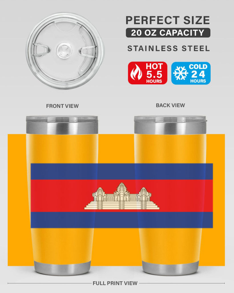 Cambodia 168#- world flags- Tumbler