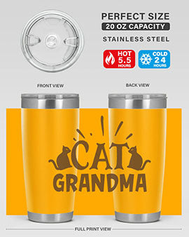 Cat Grandma Style 4#- cat- Tumbler