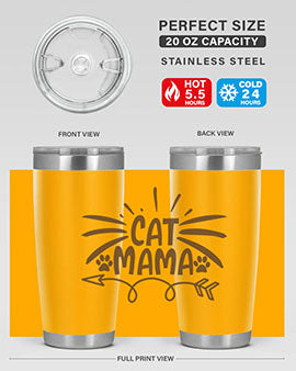 Cat Mama Style 5#- cat- Tumbler