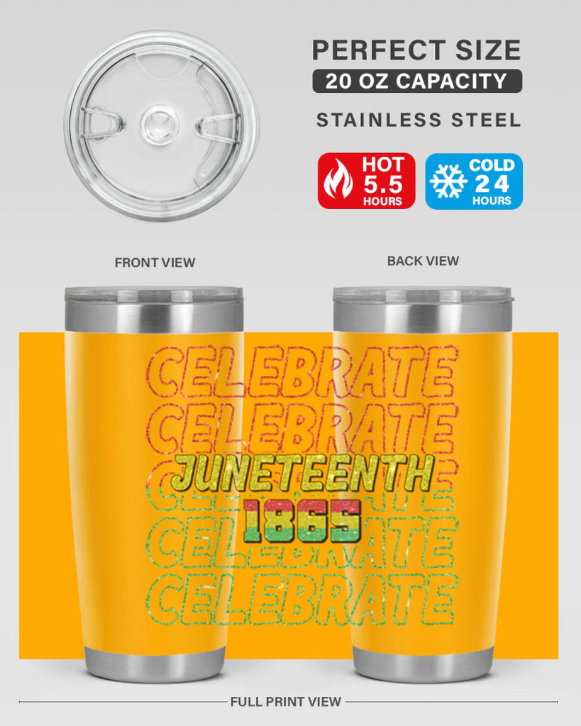 Celabrate Juneteenth Since 1865 Png 18#- Juneteenth- tumbler