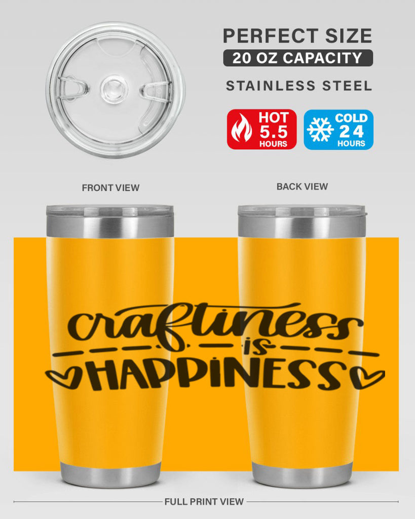 Craftiness Is Happiness 35#- crafting- Tumbler
