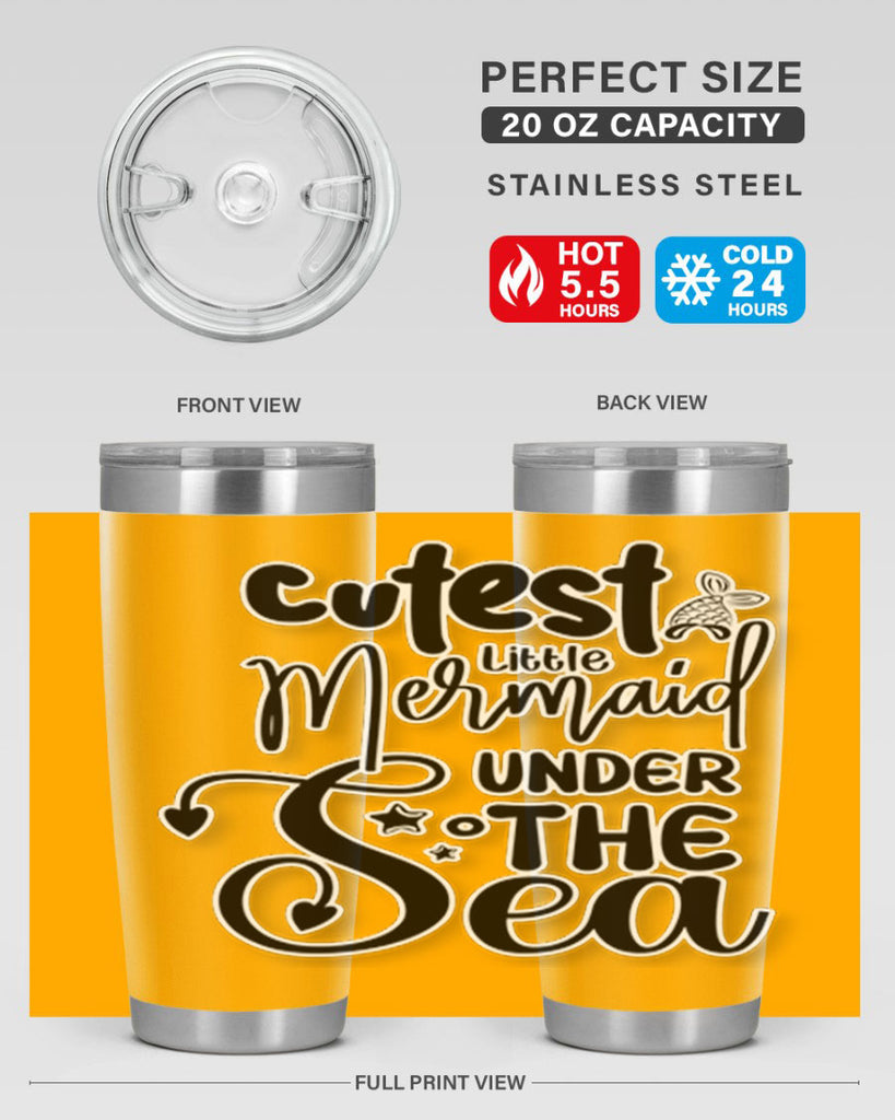 Cutest Little Mermaid Under The 98#- mermaid- Tumbler