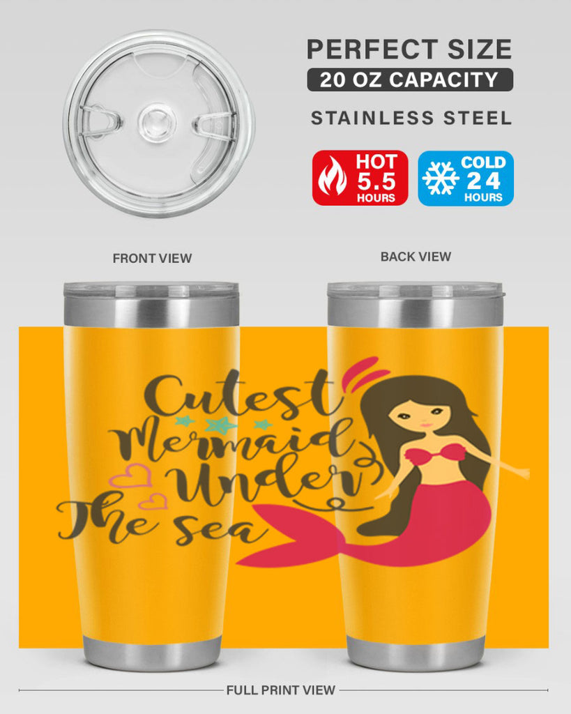 Cutest Mermaid under the sea 95#- mermaid- Tumbler