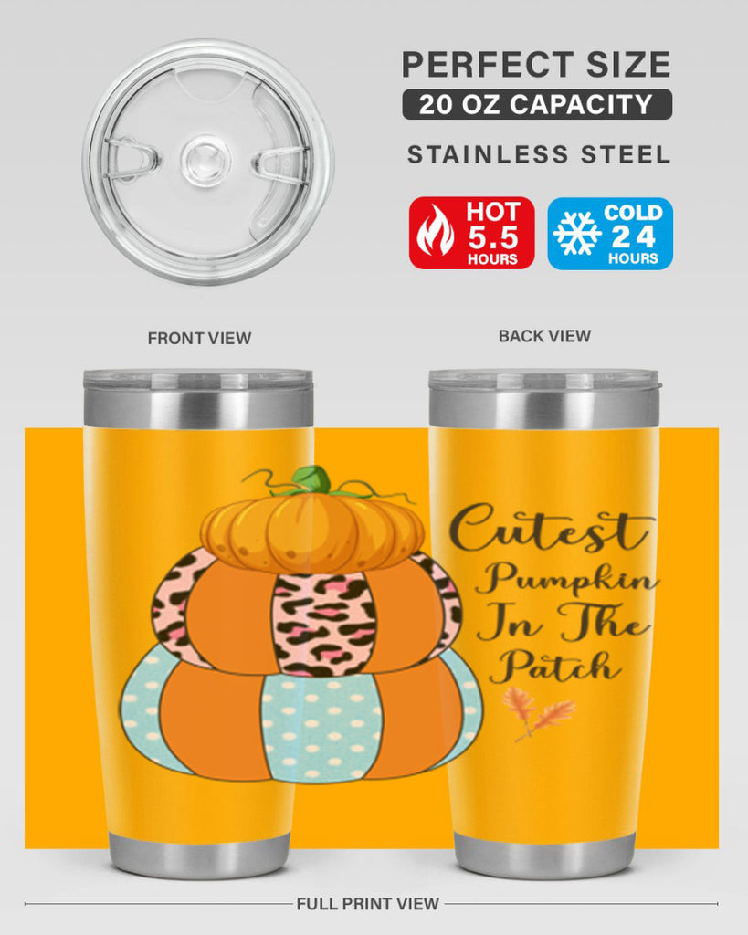 Cutest Pumpkin in the Patch 64#- fall- Tumbler