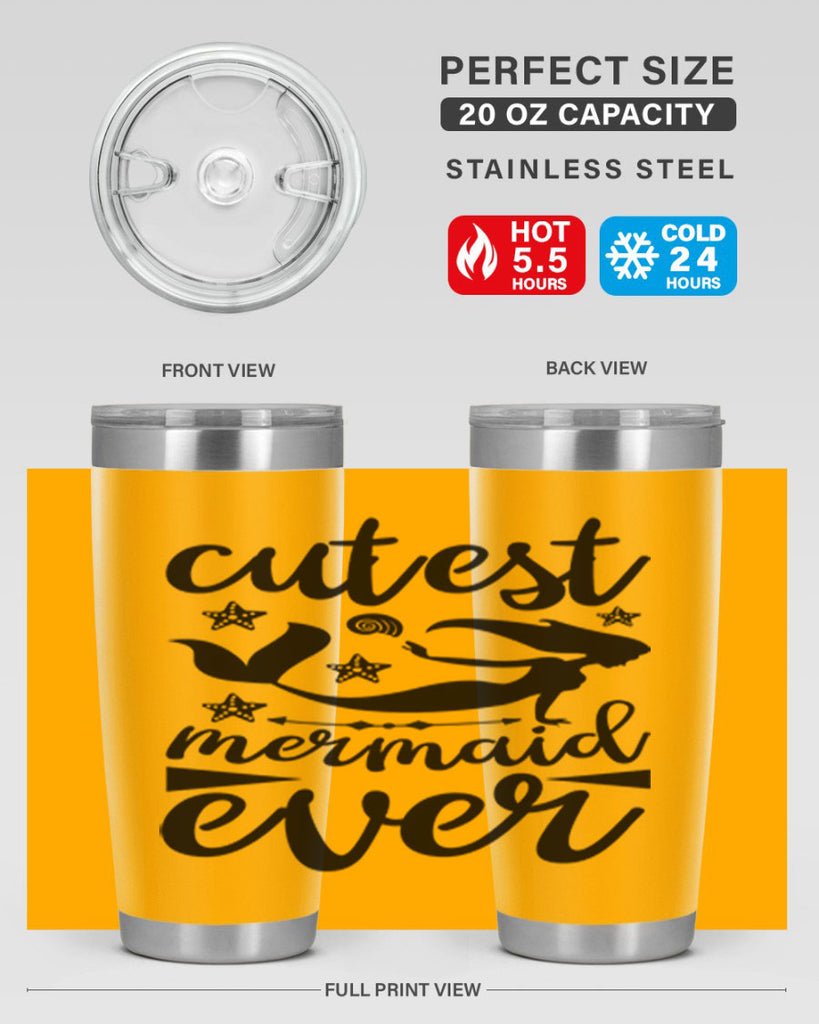Cutest mermaid ever design 103#- mermaid- Tumbler