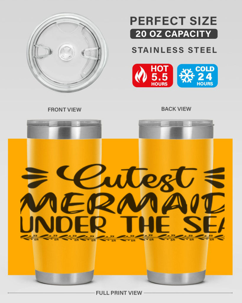 Cutest mermaid under the sea 105#- mermaid- Tumbler