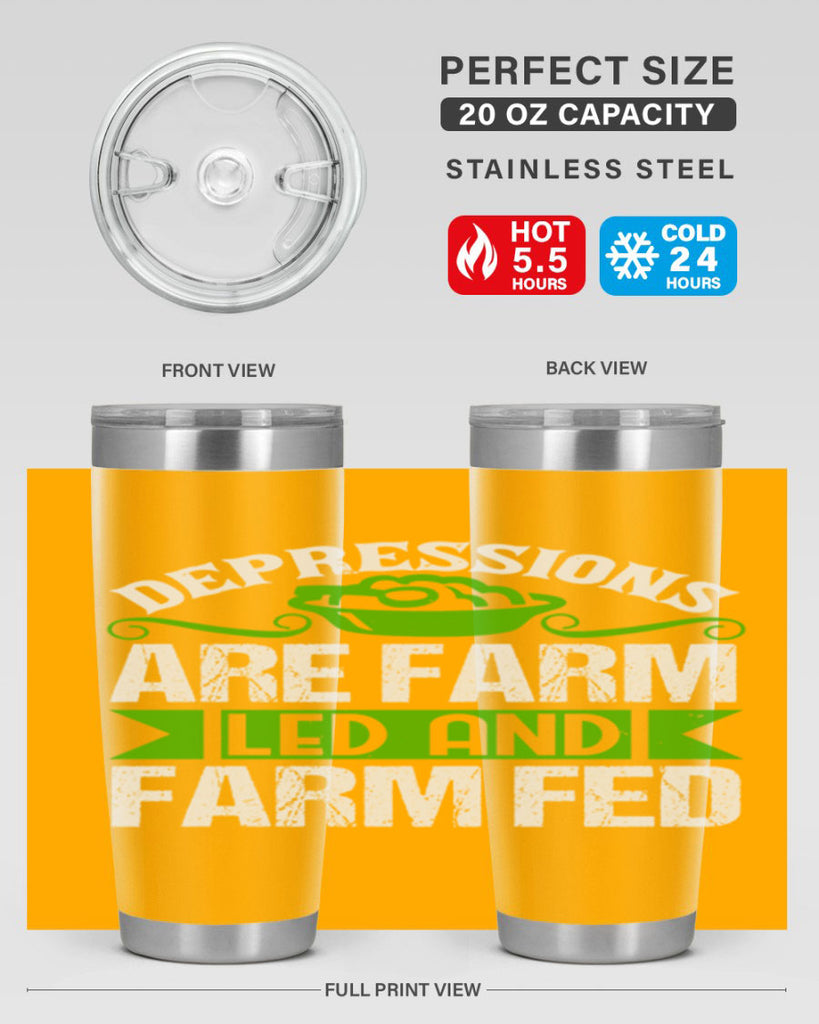 Depression are farm led and farmed 25#- farming and gardening- Tumbler