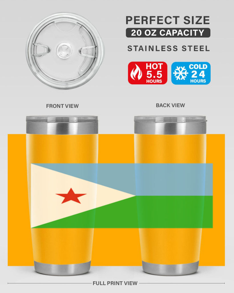 Djibouti 150#- world flags- Tumbler