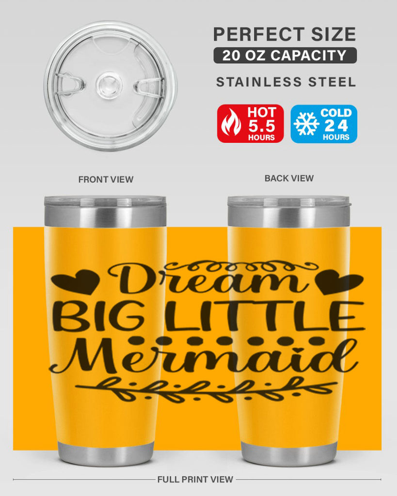 Dream big little mermaid 124#- mermaid- Tumbler