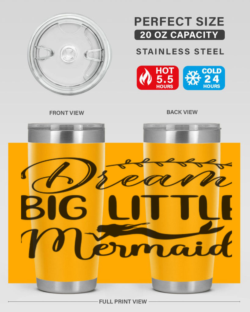 Dream big little mermaid 125#- mermaid- Tumbler