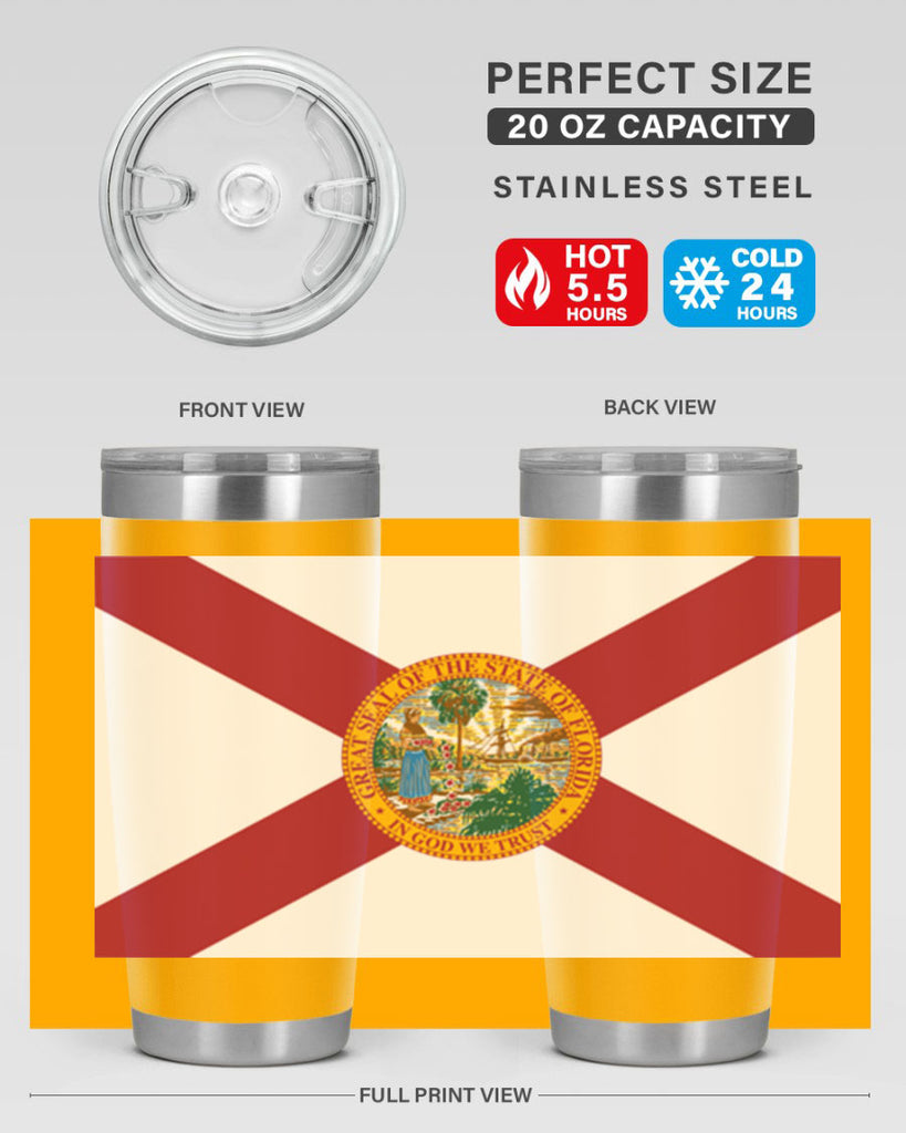 Florida 43#- Us Flags- Tumbler