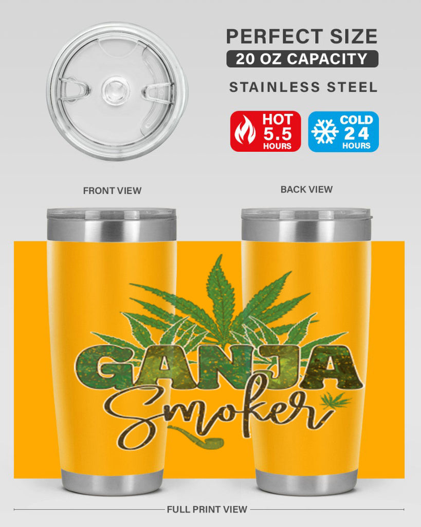 Ganja Smoker Sublimation 89#- marijuana- Tumbler