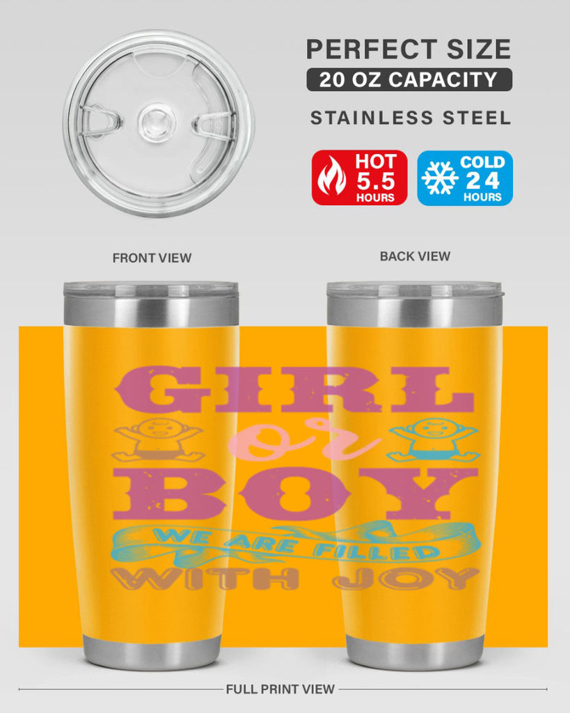 Girl or boy we are filled with joy Style 38#- baby shower- tumbler