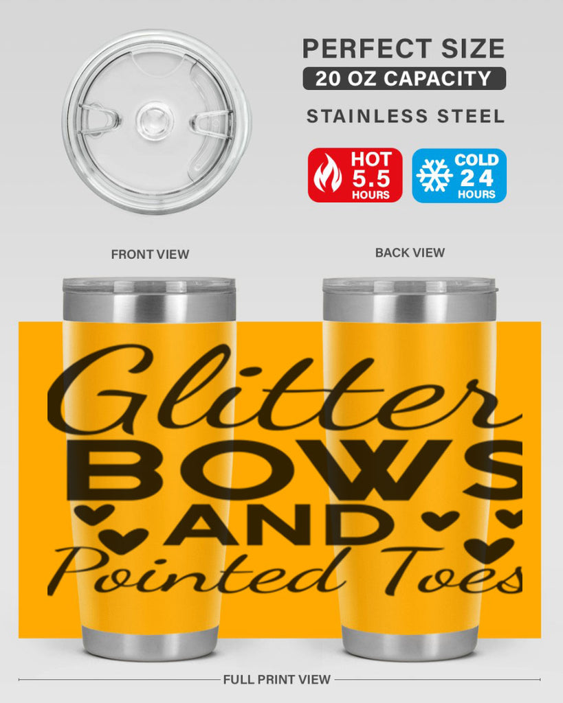 Glitter Bows and Pointed Toes 43#- ballet- Tumbler