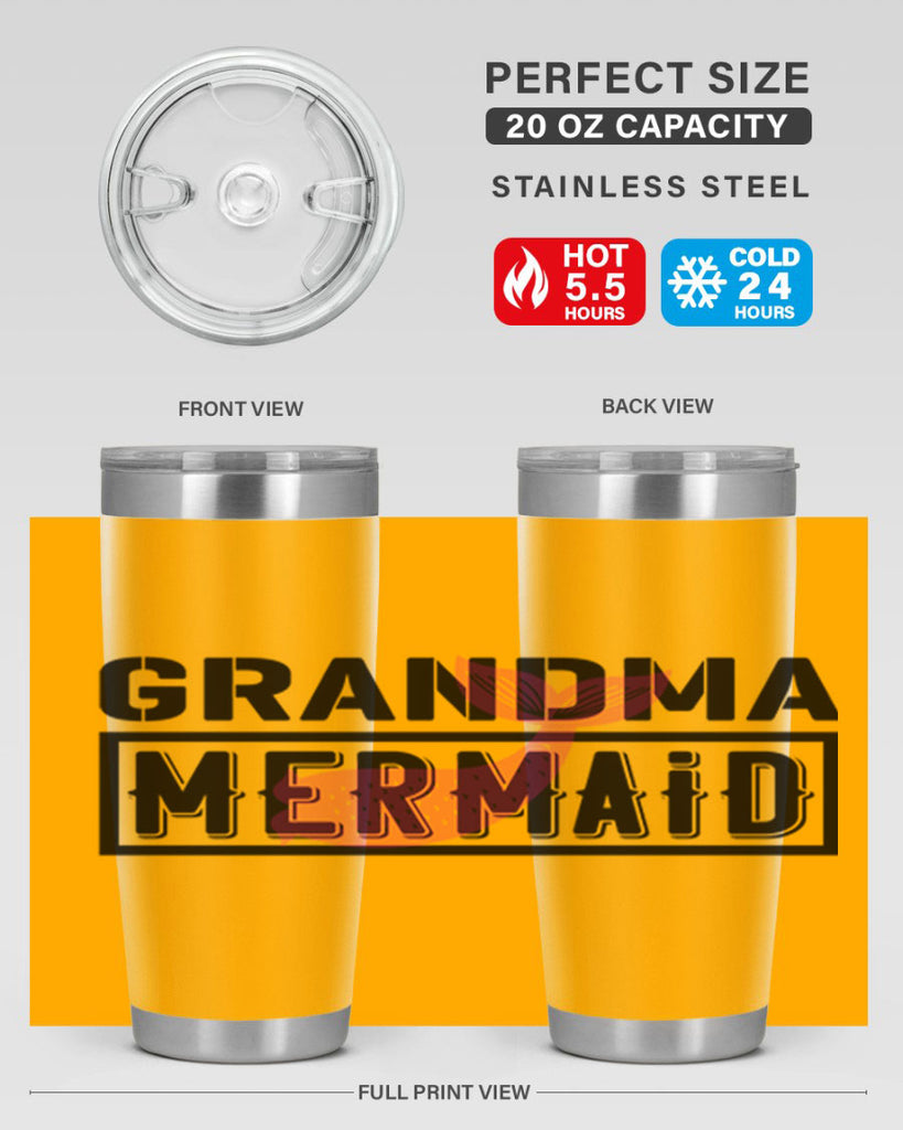 Grandma mermaid 203#- mermaid- Tumbler