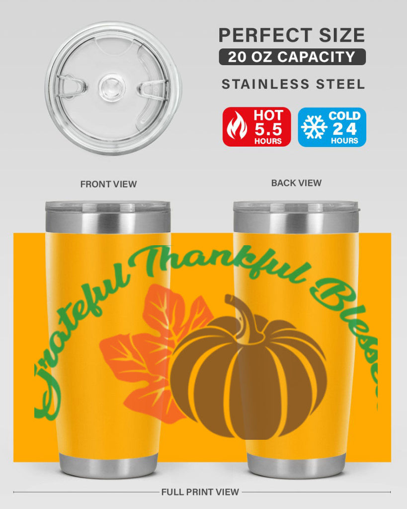 Grateful Thankful Blessed 214#- fall- Tumbler