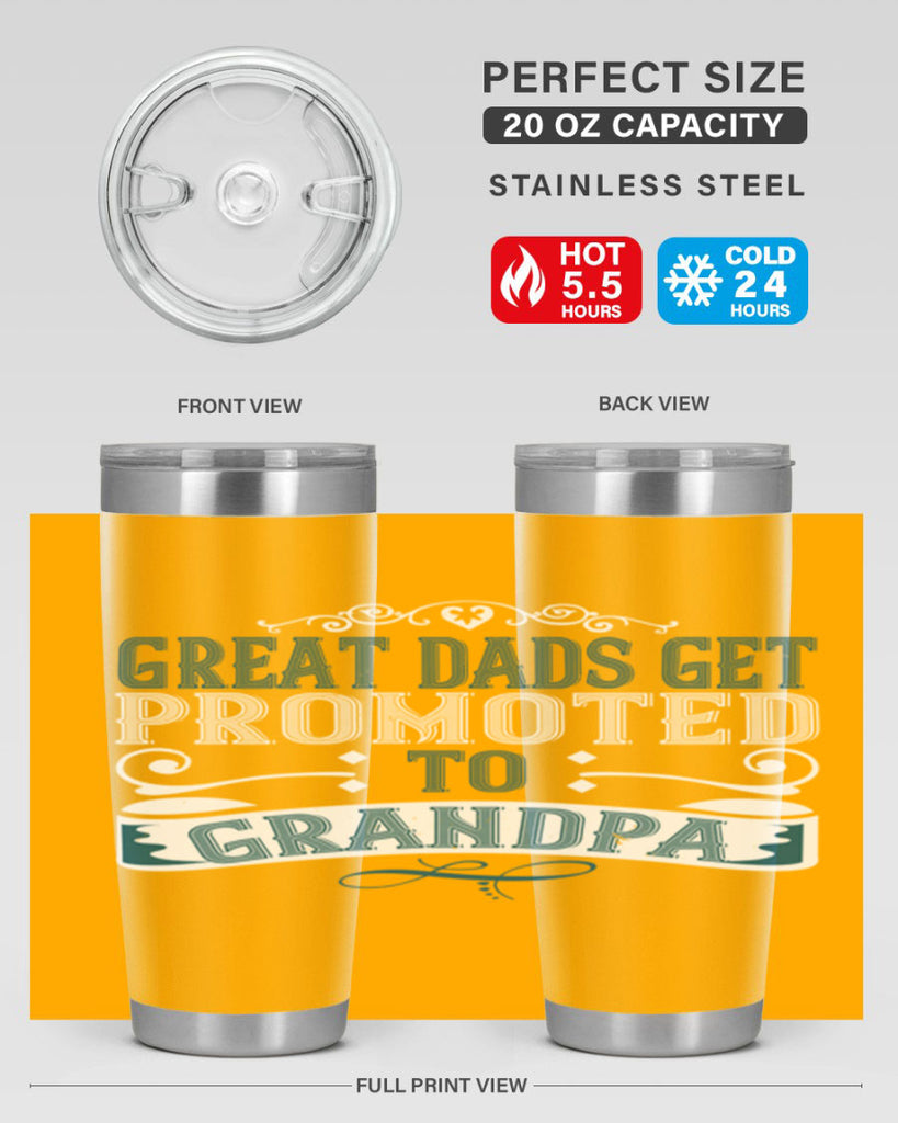 Great dads get promoted to grandpa 96#- grandpa - papa- Tumbler