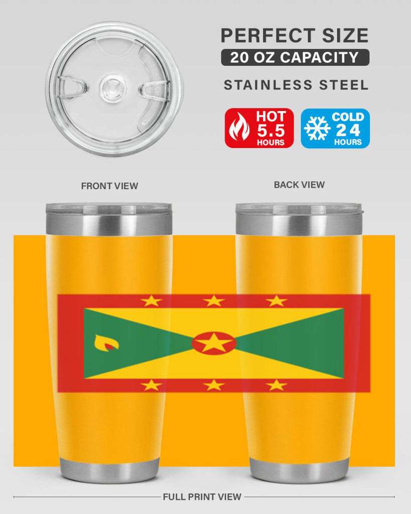 Grenada 130#- world flags- Tumbler