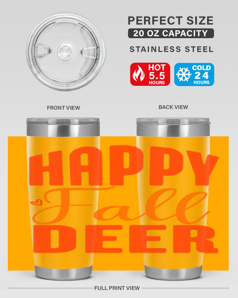 Happy Fall Deer Design 218#- fall- Tumbler
