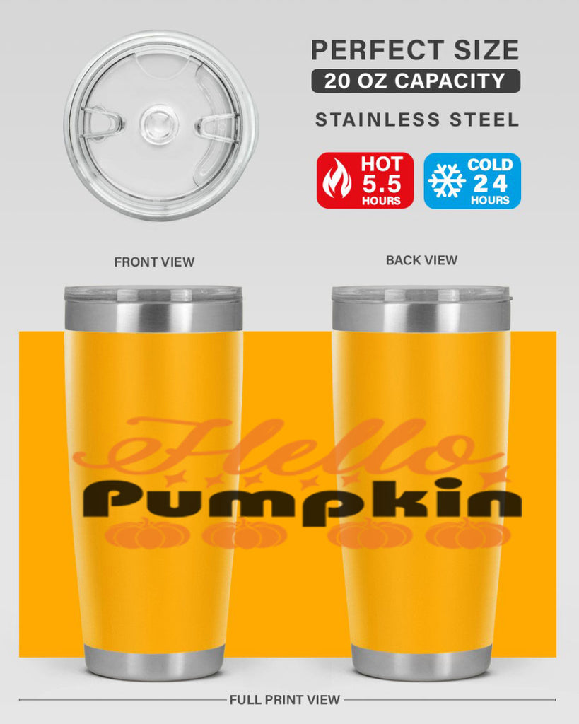 Hello Pumpkin 292#- fall- Tumbler