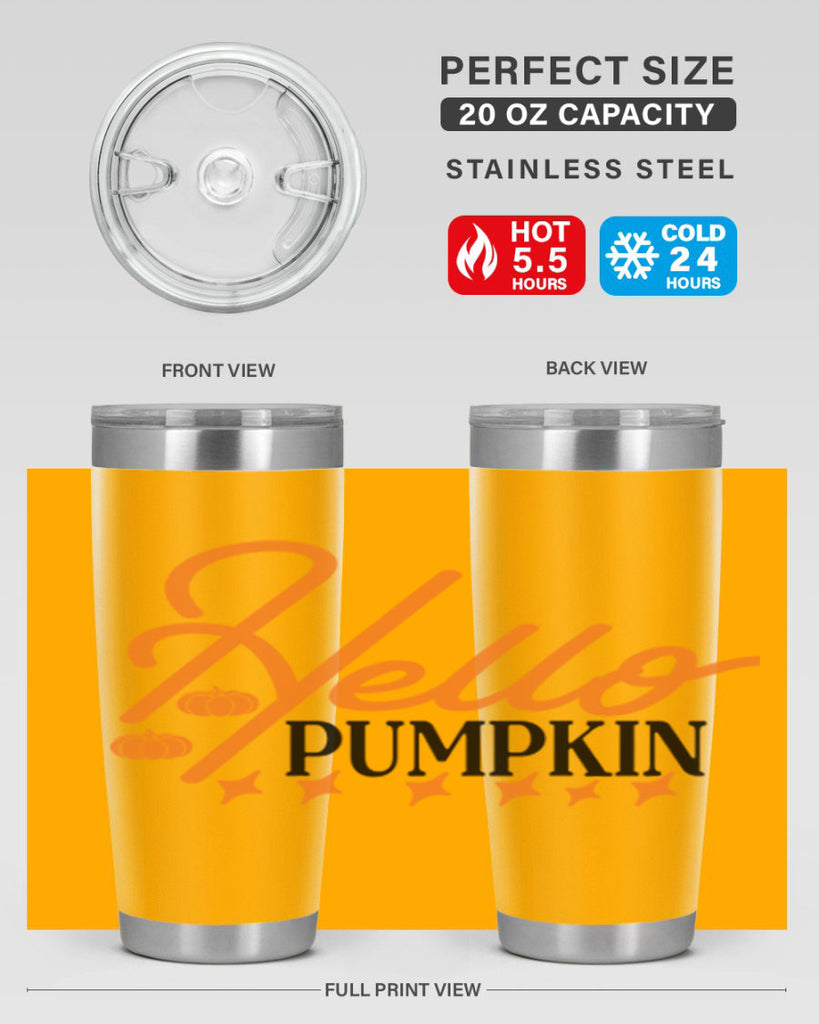 Hello Pumpkin 293#- fall- Tumbler