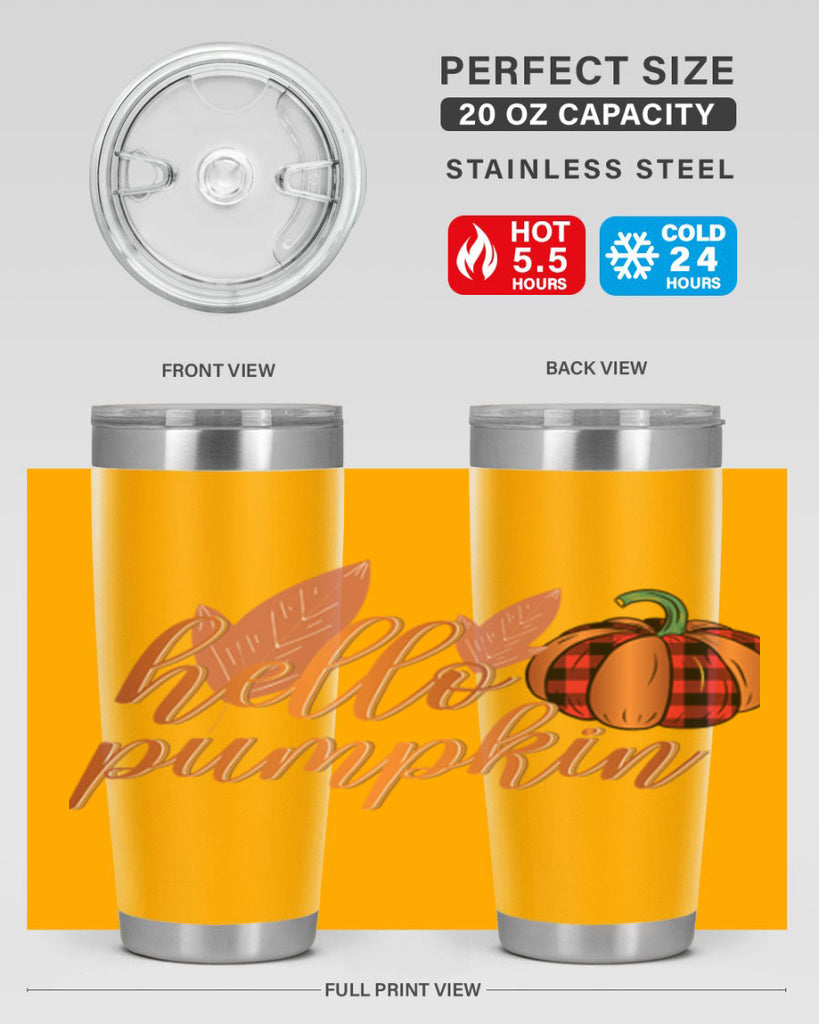 Hello Pumpkin 294#- fall- Tumbler