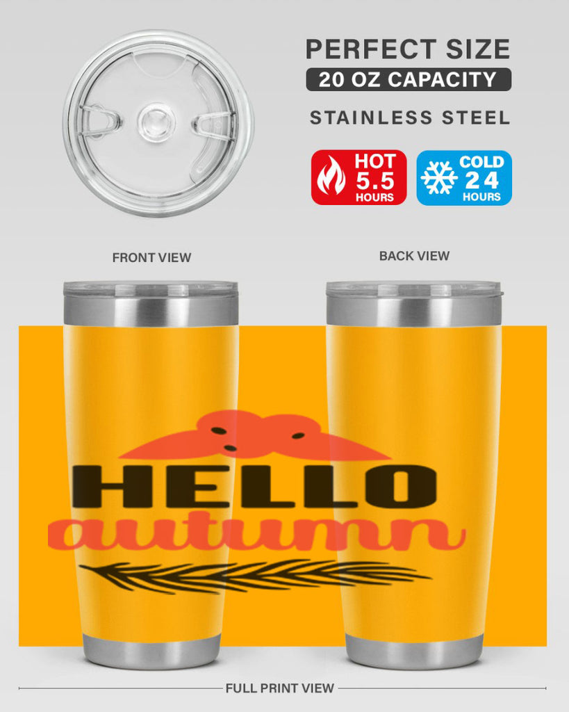 Hello autumn 269#- fall- Tumbler