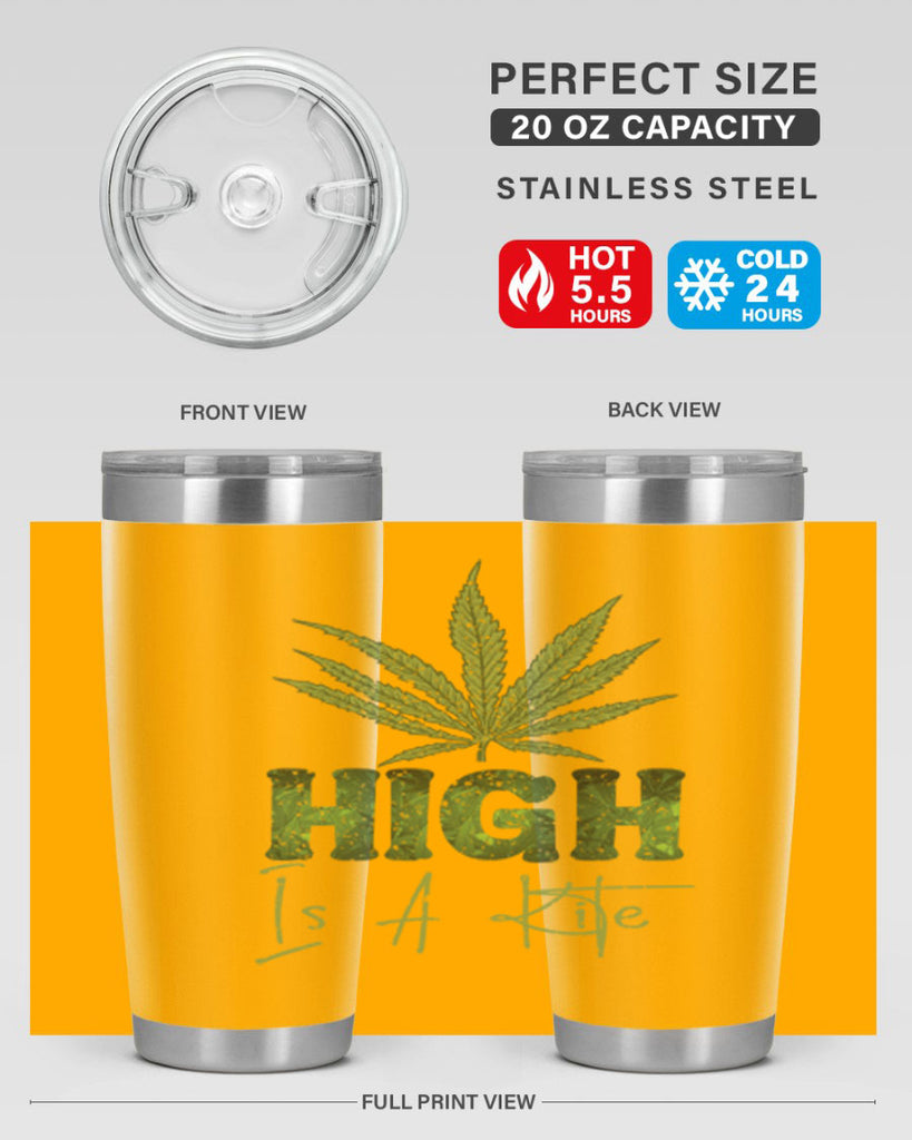 High Is A Kite Sublimation 115#- marijuana- Tumbler